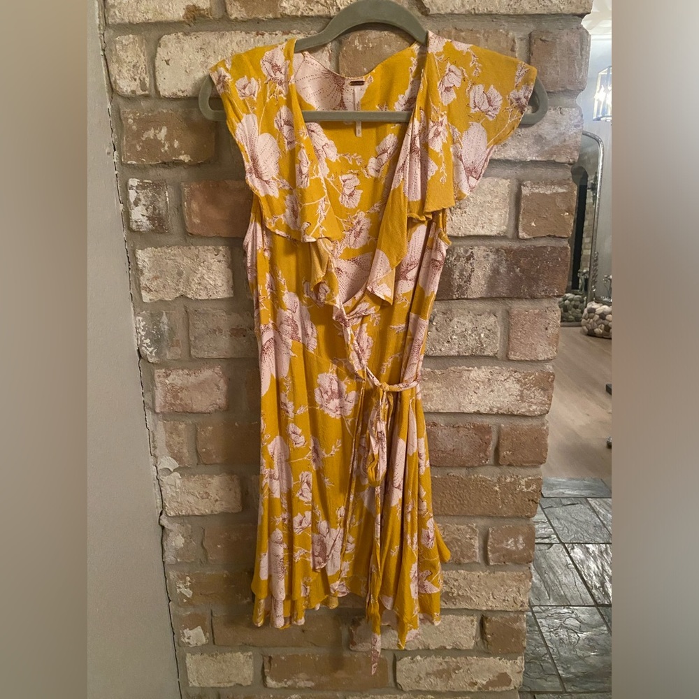 Free People Ruffled Wrap Dress